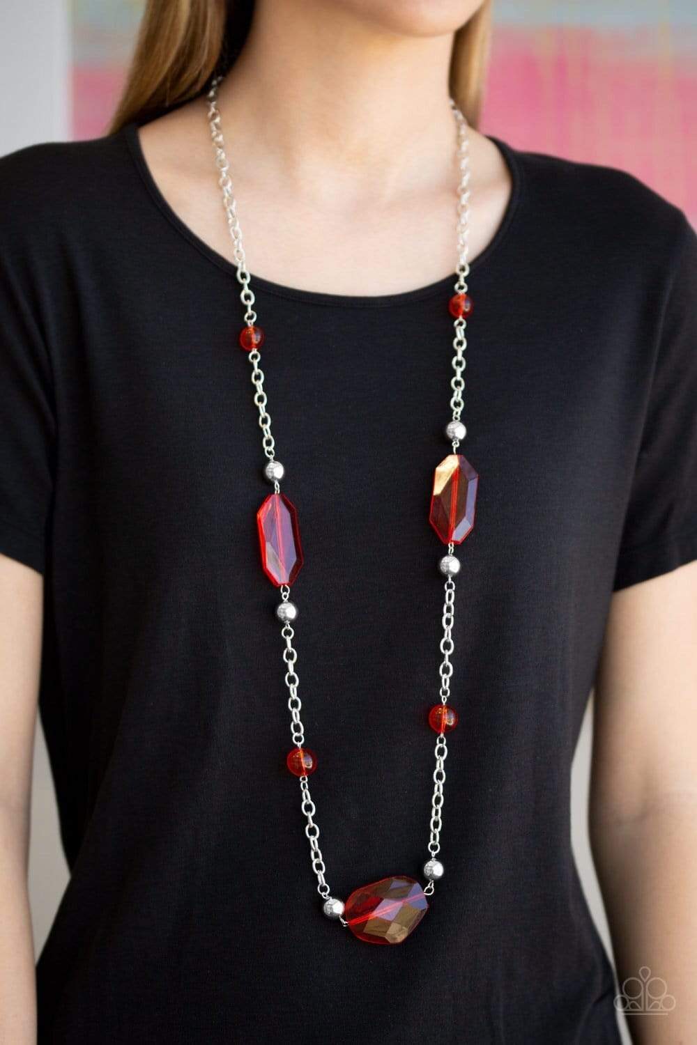 Crystal Charm - Red Necklace