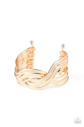 Curvaceous Curves - Gold Bracelet