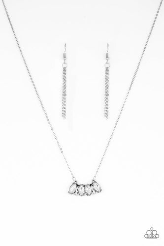 Deco Decadence - White - Paparazzi Necklace