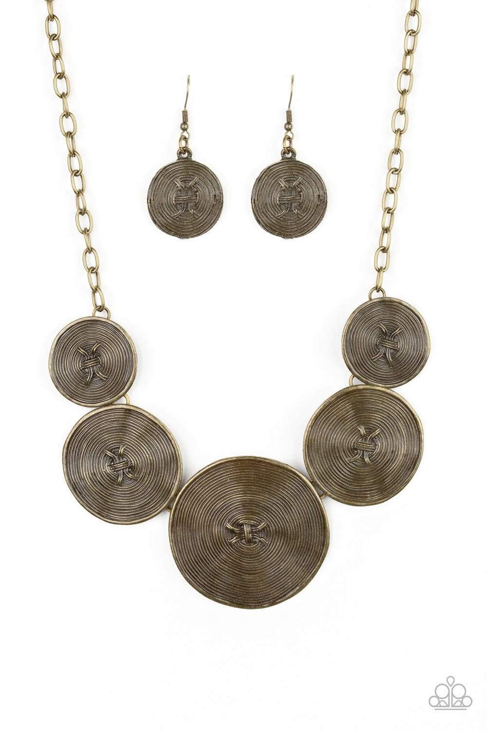 Deserves A Medal - Brass - Paparazzi Necklace