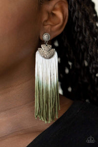 DIP It Up - Green - Paparazzi earrings