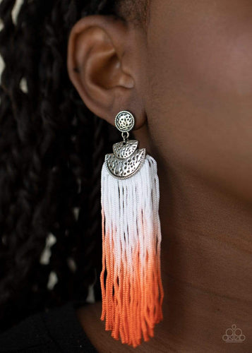 DIP It Up - Orange - Paparazzi Earrings