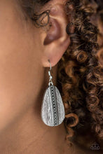 Load image into Gallery viewer, Double The Texture - Silver Earrings
