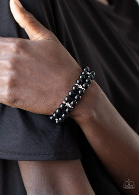 Downtown Debut - Black - Paparazzi Bracelet