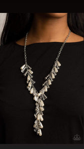 Dripping With DIVA-ttitude - White - Paparazzi Necklace