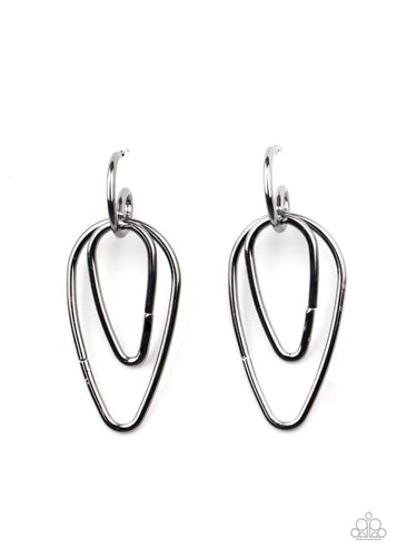 Droppin Drama - Black - Paparazzi Earrings