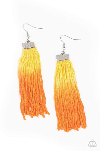 Dual Immersion - Yellow - Paparazzi Earrings
