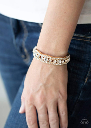 Easy On The ICE - Gold - Paparazzi Bracelet