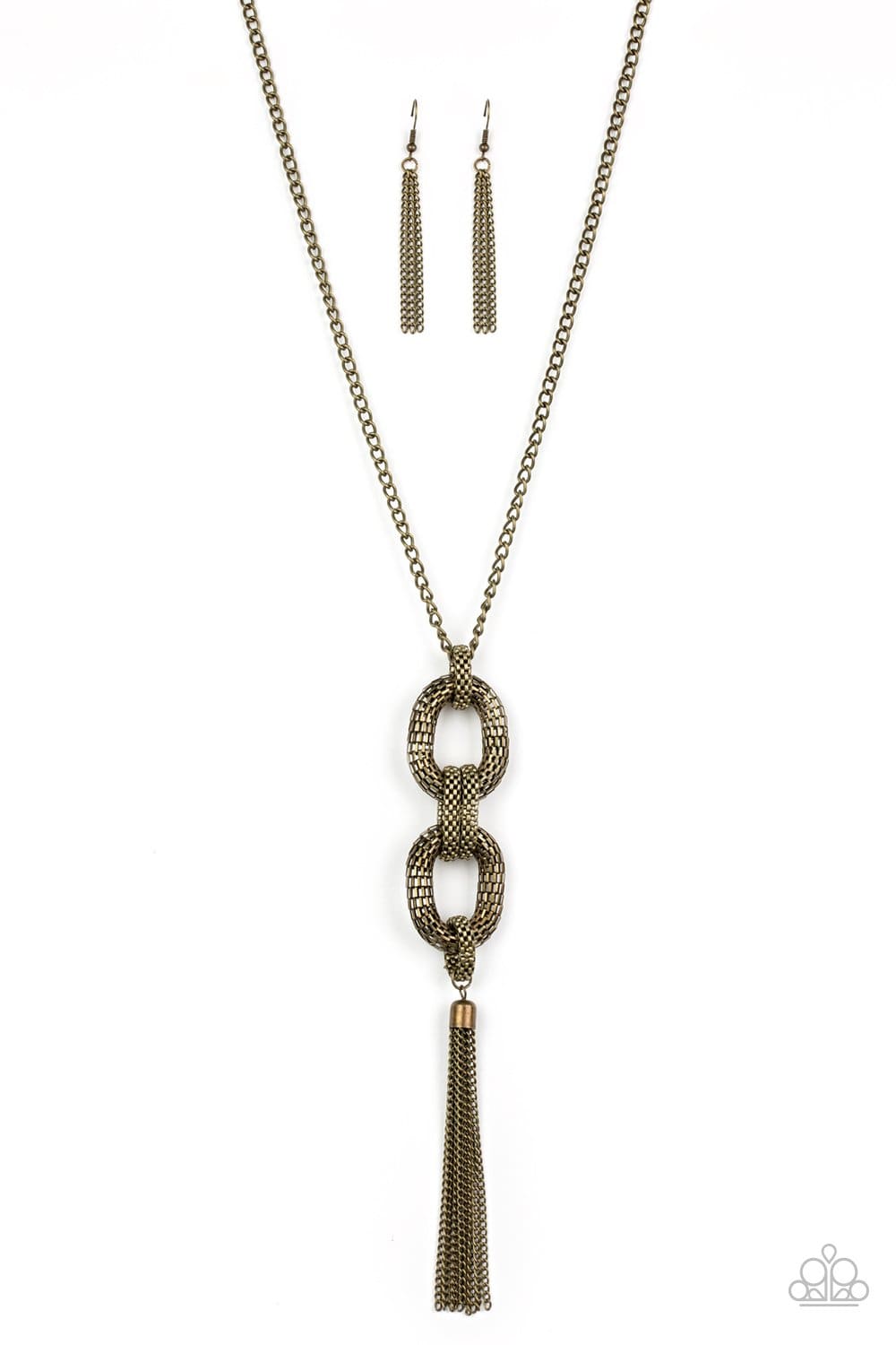 Enmeshed in Mesh - Brass Necklace