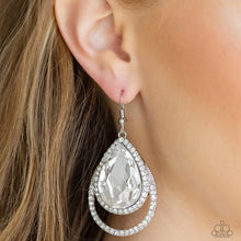 Load image into Gallery viewer, Famous - White - Paparazzi Earrings