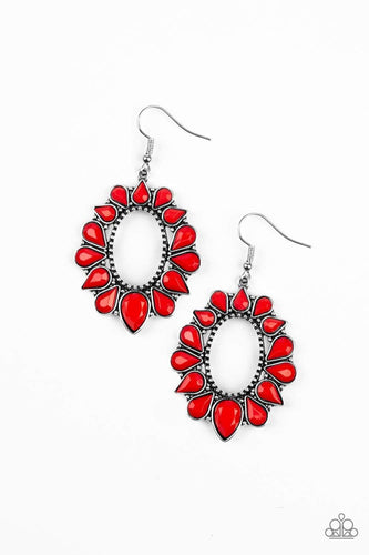 Fashionista Flavor - Red - Paparazzi Earrings