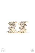 Load image into Gallery viewer, Fast as Lightning - Gold - Paparazzi Earrings
