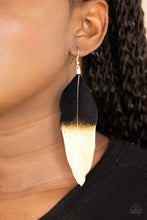 Load image into Gallery viewer, Fleek Feathers - Black - Paparazzi Earrings