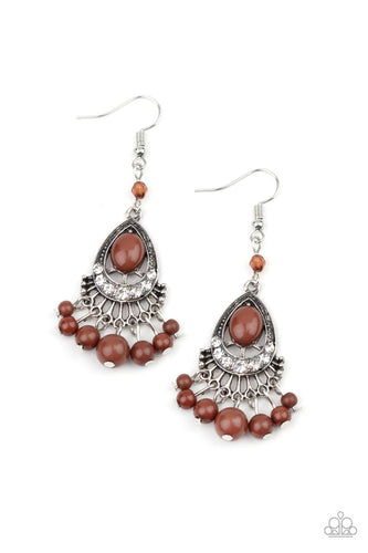 Floating On HEIR - Brown Earrings