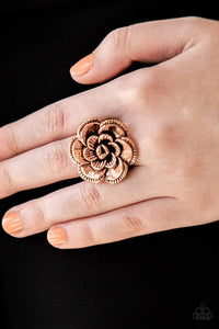 FLOWERBED and Breakfast - Copper - Paparazzi Ring