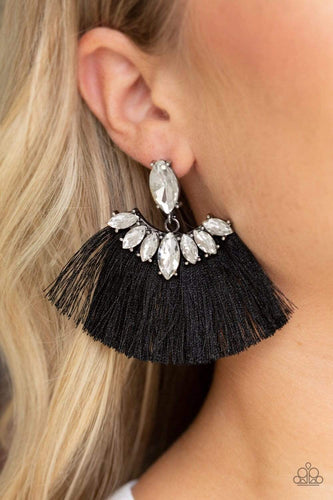 Formal Flair  - Black Earrings