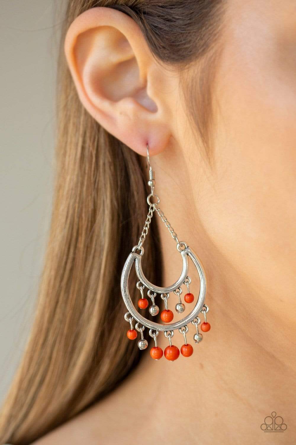Free-Spirited Spirit - Orange Earrings