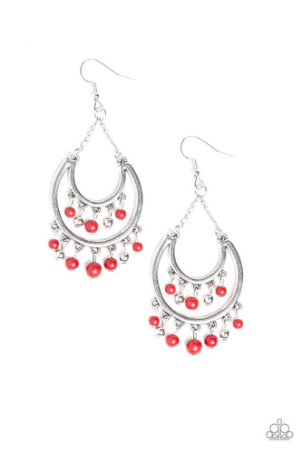 Free-Spirited Spirit - Red Earrings