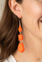 Load image into Gallery viewer, Geo Getaway - Orange - Paparazzi Earrings