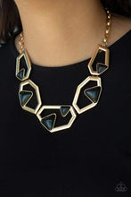 Load image into Gallery viewer, GEO-ing, GEO-ing, Gone - Gold - Paparazzi Necklace