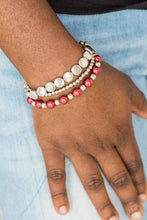 Load image into Gallery viewer, Girly Girl Glamour - Red - Paparazzi Bracelet