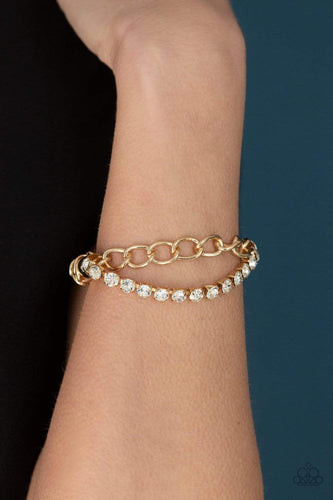 Glamour Grid - Gold Braacelet