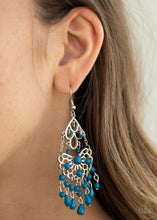 Load image into Gallery viewer, Glass Slipper Glamour - Blue - Paparazzi Earrings