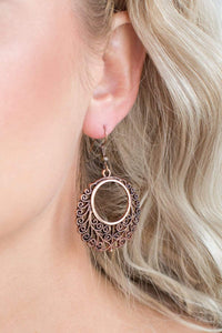 Grapevine Glamorous - Copper Earrings
