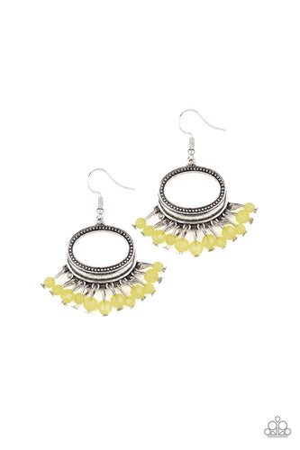 Happy Days - Yellow - Paparazzi Earrings