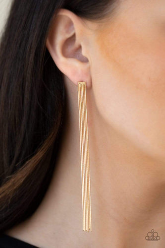 Head To Toe Dazzle - Gold - Paparazzi Earrings