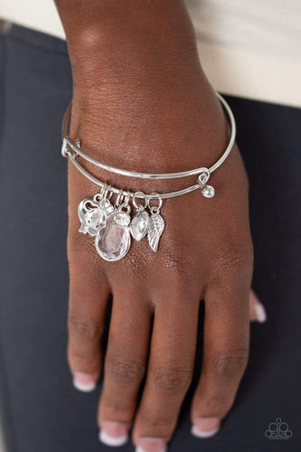 Heart of BOLD - White - Paparazzi Bracelet