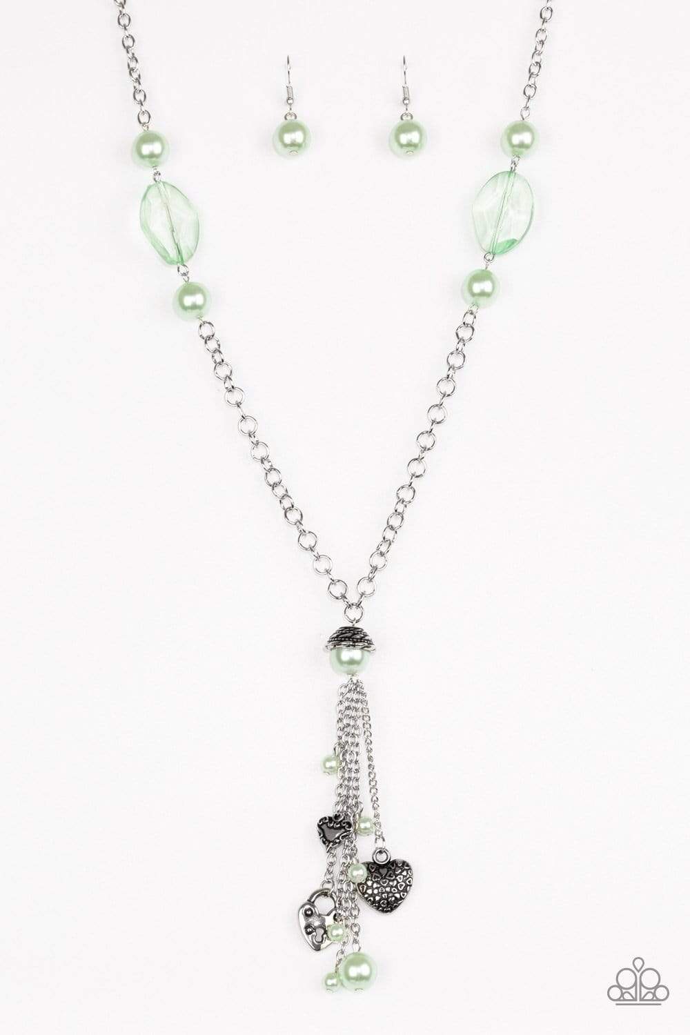 Heart-Stopping Harmony - Green Necklace