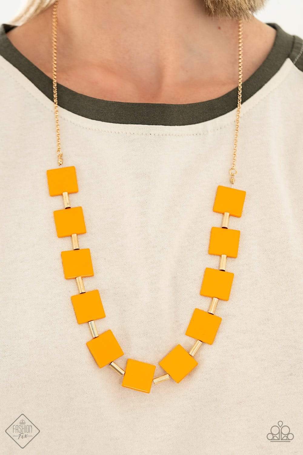 Hello, Material Girl - Orange - Paparazzi Necklace