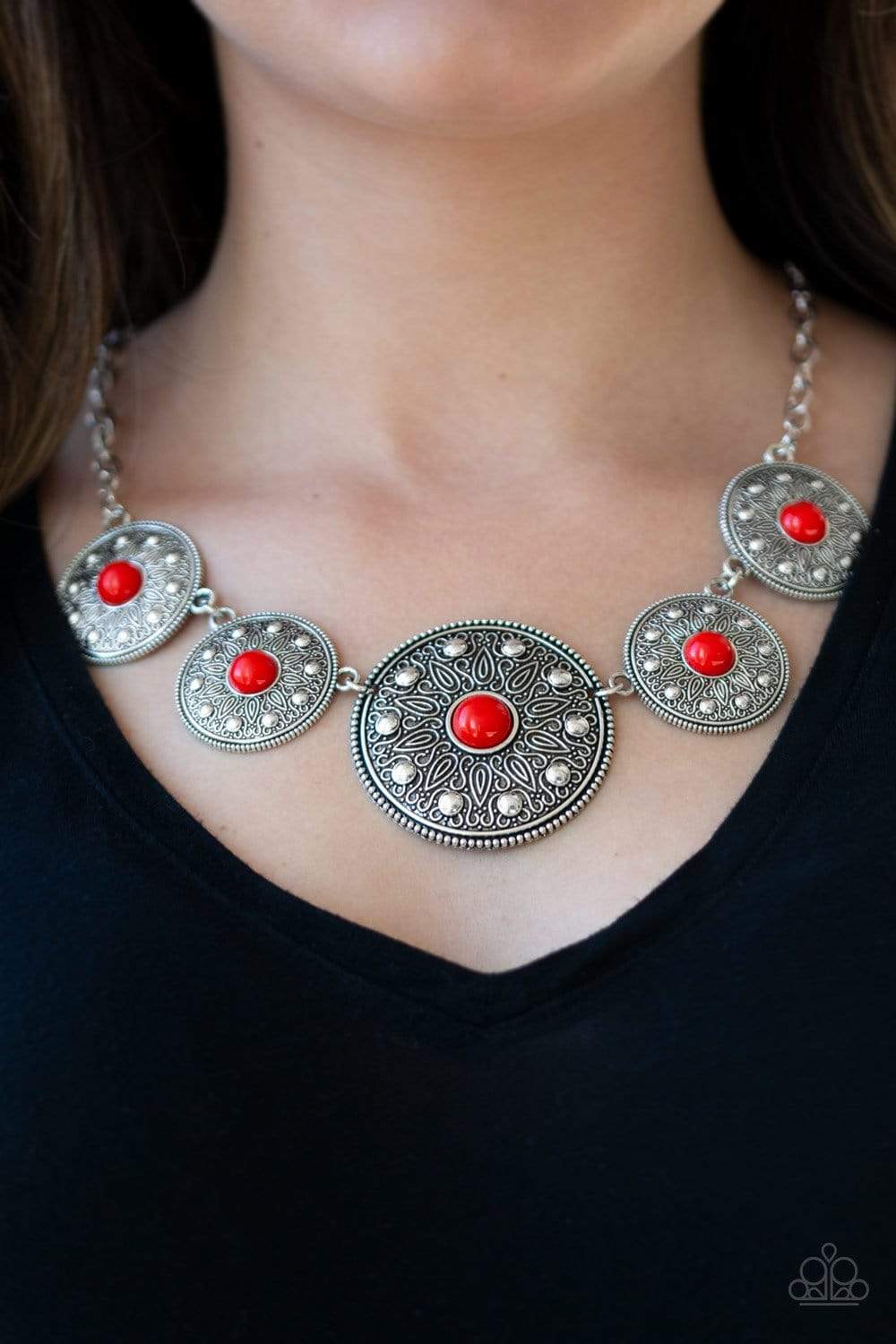 Hey, SOL Sister - Red - Paparazzi Necklace