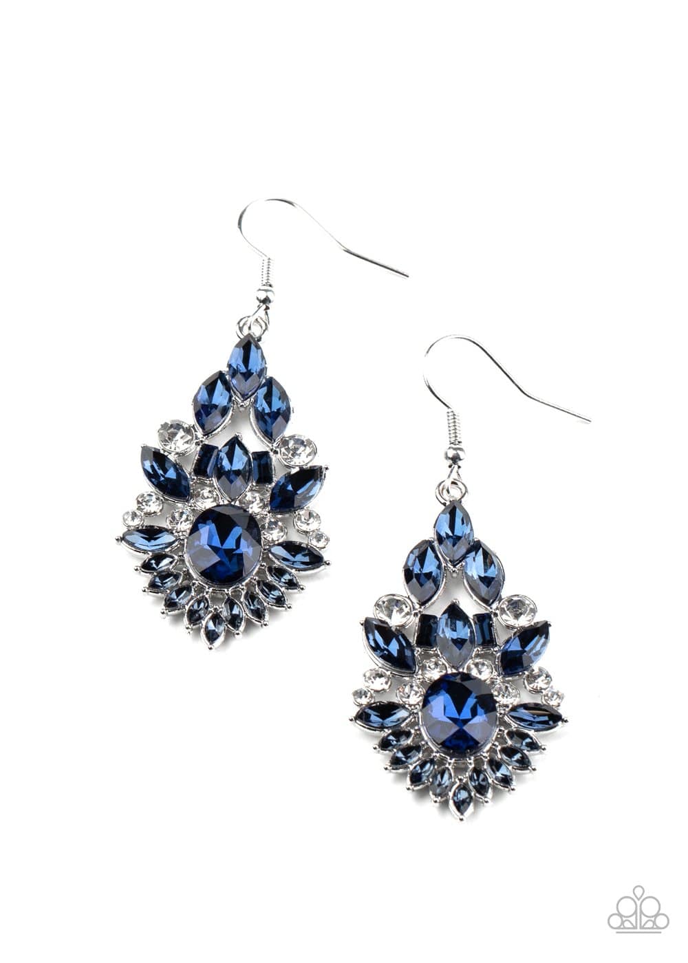 Ice Castle Couture - Blue - Paparazzi Earrings