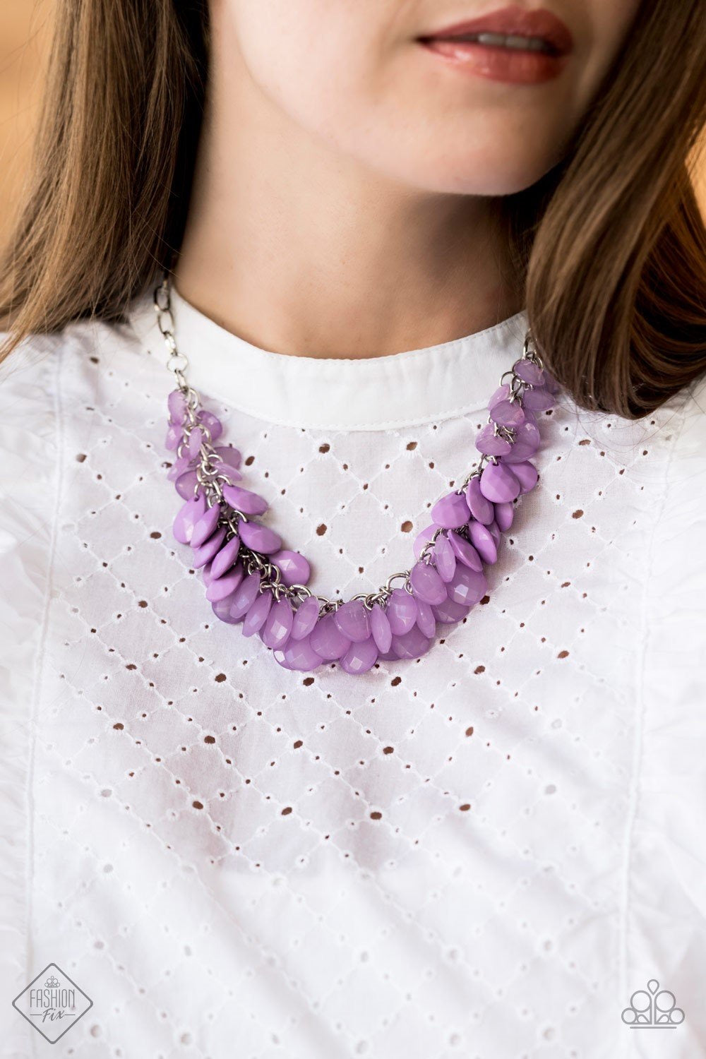 Colorfully Clustered - Purple - Paparazzi - Dtye Embellishing Boutique