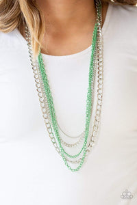 Industrial - Green - Paparazzi Necklace
