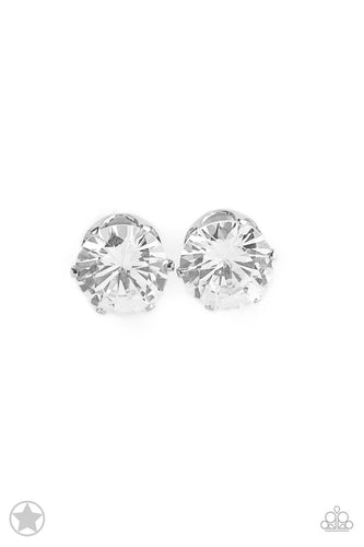 Just In TIMELESS - White - Paparazzi Earrings