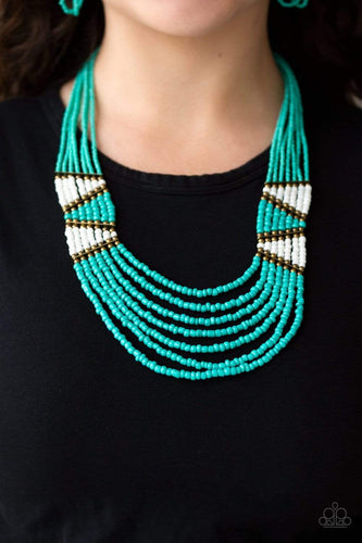 Kickin It Outback - Blue - Paparazzi Necklace