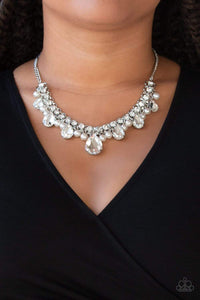 Knockout Queen - White - Paparazzi Necklace