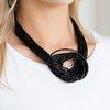 Knotted Knockout - Black - Paparazzi Necklace