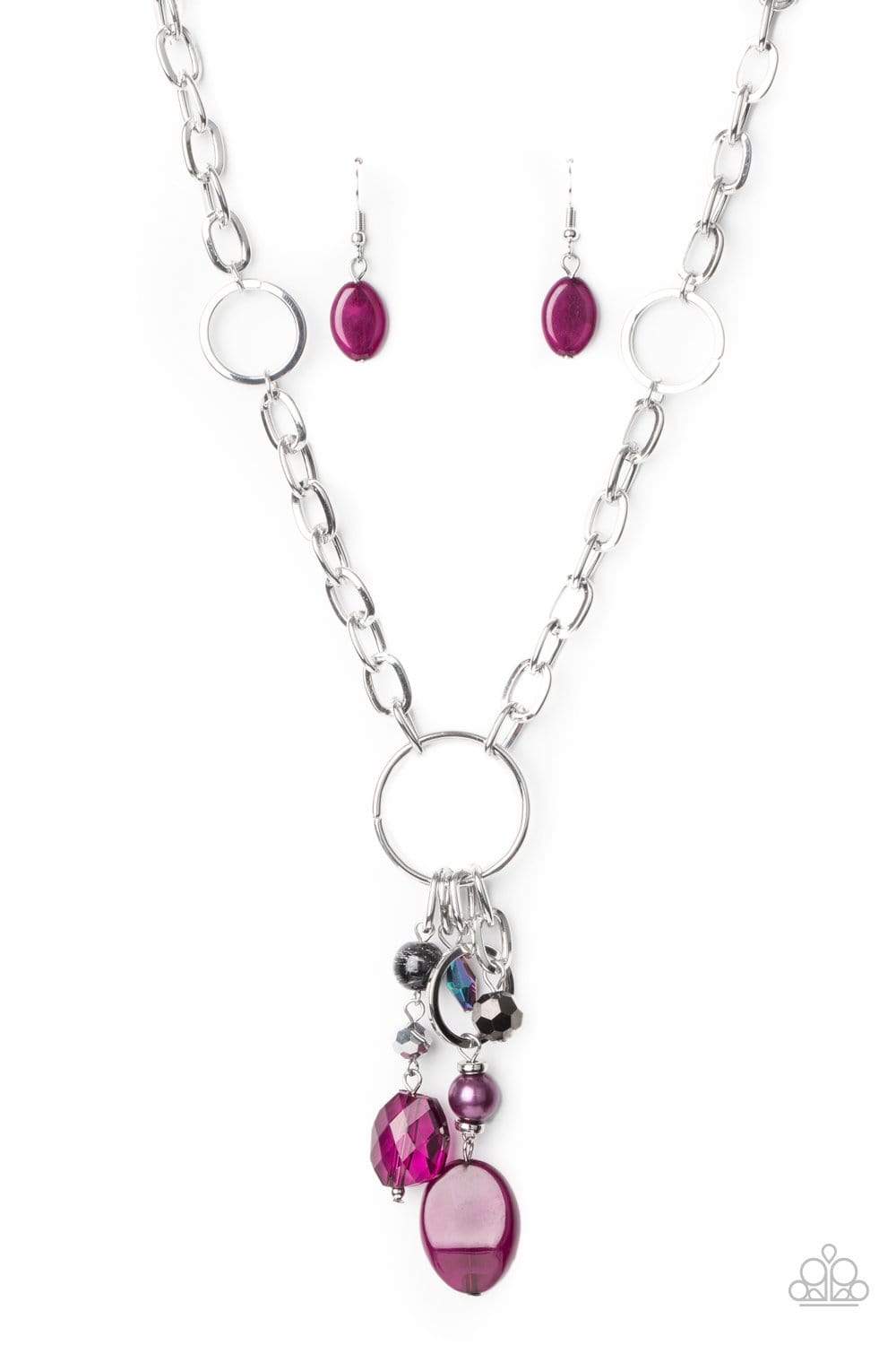 Lay Down Your CHARMS - Purple - Paparazzi Jewelry