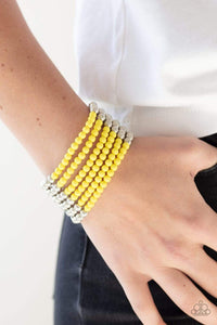 LAYER It On Thick - Yellow Bracelet