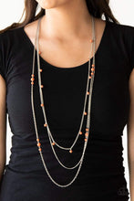 Load image into Gallery viewer, Laying The Groundwork - Orange - Paparazzi Necklace
