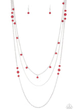 Load image into Gallery viewer, Laying The Groundwork - Red - Paparazzi Necklace