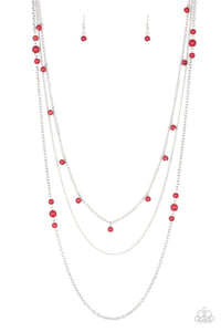 Laying The Groundwork - Red - Paparazzi Necklace
