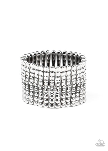 Level The Field - Silver - Paparazzi Bracelet