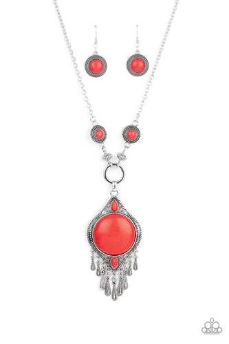 Majestic Mountaineer - Red - Paparazzi Jewelry