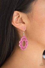 Load image into Gallery viewer, Mantras and Mandalas - Pink Earrings