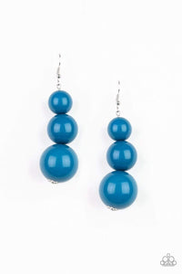 Material World - Blue - Paparazzi Earrings